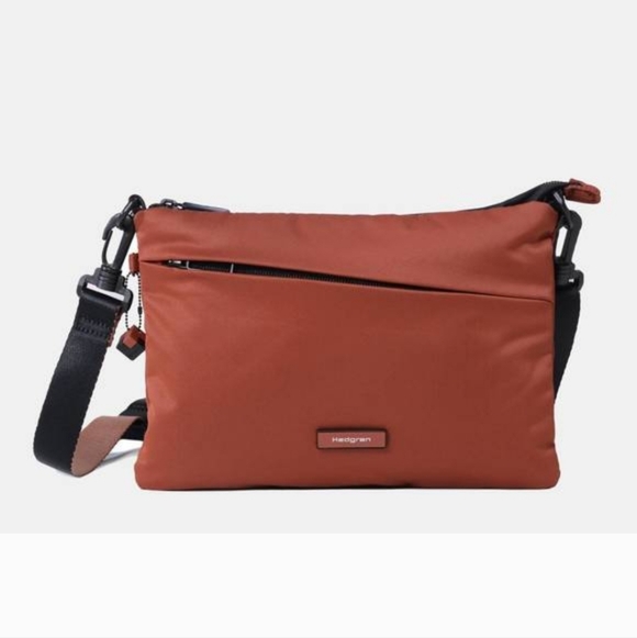 Hedgren Handbags - NEW HEDGREN orbit flat crossbody in cherry mahogany